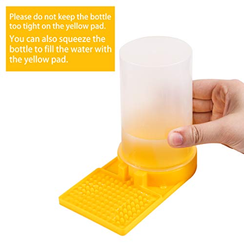 Mikimiqi 2 Pack Beehive Beekeeping Water Dispenser Bee Drinking Beekeeping Equipment Honey Beehive Entrance Feeder Nest Beekeeper Tools (White and Yellow)