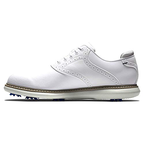 FootJoy Men's Traditions Golf Shoe, White/White, 11