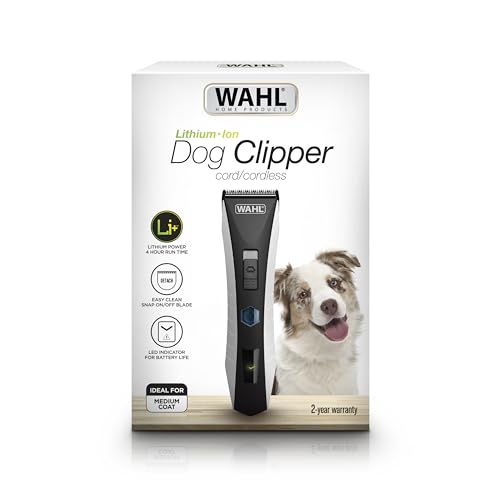 Wahl Lithium Ion Cord/Cordless Dog Hair Clipper with 4in1 Blade