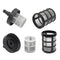 4 Packs Household Hose Filters, Double-Layers Stainless Steel Encryption Garden Hose Strainer, Water Pump Inlet Strainer Screen with 3/8", 1/2" Barb Connection for Sprayer Oil Pumps, Pressure Washer
