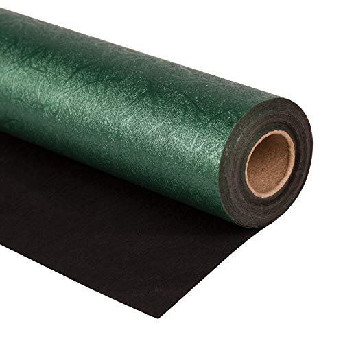 WRAPAHOLIC Gift Wrapping Paper Roll - Reversible Green and Black for Birthday, Holiday, Wedding, Wrap - 30 inch x 16.5 feet