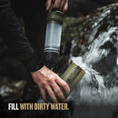 GRAYL Ultrapress 16.9 Oz Water Purifier & Filter Bottle for Hiking, Backpacking, Survival, Travel (Olive Drab)