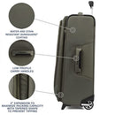 Travelpro Maxlite 5 Softside Expandable Upright 2 Wheel Luggage, Lightweight Suitcase, Men and Women, Slate Green, Checked-Medium 26-Inch, Maxlite 5 Softside Lightweight Expandable Upright Luggage