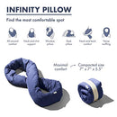 Huzi Infinity Pillow - Versatile Soft Neck Support Scarf Travel Pillow for Sleep in Flight, Airplane (Navy)