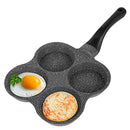 4 Hole Frying Pan Pancake Maker with Handle Pancake Pan Non Stick Omelet Pan Breakfast Eggs Kitchen Utensils Hamburger Eye Pan Gas Stove Electric