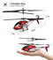 Remote Control Helicopter, S107H Aircraft with Altitude Hold, One Key take Off/Landing, 3.5 Channel, Gyro Stabilizer and High &Low Speed, LED Light for Indoor to Fly for Kids and Beginners(Red)