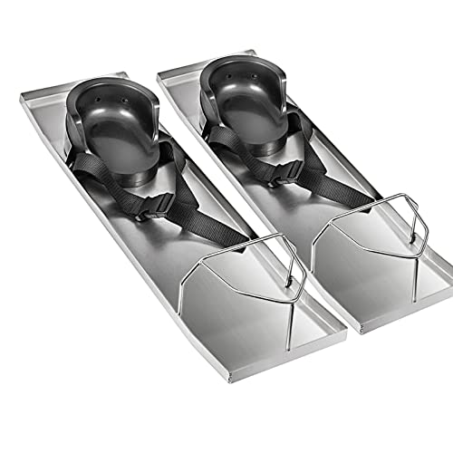 VEVOR Concrete Knee Boards Slider Knee Boards 28'' x 8'' Kneeler Board Stainless Steel Kneedboards Concrete Sliders Pair Moving Sliders w/Concrete Knee Pads & Board Straps for Concrete Finishing