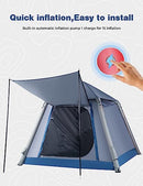 DEERFAMY Automatic Inflatable Tent for Camping, Portable&Waterproof Tent with Electric Pump Easy Setup for Indoor&Outdoor 2-3 Persons, Gray