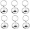 WeforU Dog Collar Bells 6PCs Cat Collar Bells Copper Bell Training Charm for Pet Cat Dog Necklace Collar Jingle Bells Christmas Decoration (Silver 16MM)