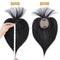 100% Real Human Hair Toppers for Women with Bangs Toppers Hair Pieces for Women with Thinning Hair 10 Inch Crown Topper Hair Extensions Wiglets Hairpieces for Thinning Hair/Hair Loss Cover Gray Hair(1B#)