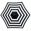 Sunnyglade 7.5Ft 6 Ribs Umbrella Canopy Replacement Patio Top Cover For Market Umbrella (Black and White)