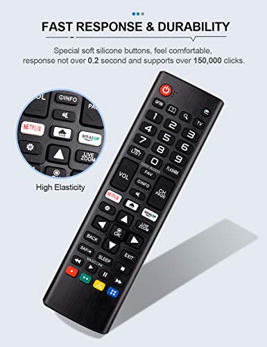 Universal Remote Control for All LG Smart TV LCD LED OLED UHD HDTV Plasma Magic 3D 4K Webos TVs AKB75095307 AKB75375604 AKB75675304 AKB74915305