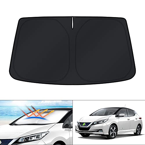 KUST Windshield Sun Shade for 2018-2023 Nissan Leaf Sunshade Window Sun Visor Protector Foldable Blocks UV Rays Keep Your Car Cooler