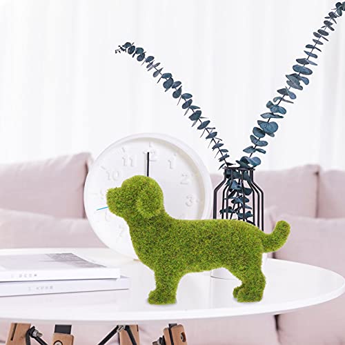 generic Artificial Moss Rocks Dog Shape Faux Green Moss Covered Stones Green Moss Balls Decorative Turf Flocking Animal Flocking for Flowerpot Plant Garden Lawn Crafts Wedding Decor