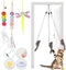 Worve Hanging Cat Toys for Indoor Cats,Kitten Toys 4Pack Retractable Cat Exercise Toy Rope,Hanging Door Bouncing Cat Toy ,Interactive Cat huntingToys for Kitten Indoor Door Frame Play Chase Practice