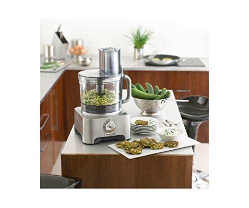 Kenwood Multi-Pro Excel Food Processor, 4L Bowl, 1.6L Thermo-Resist Glass Blender, 6 Attachments, 7 Slicing and Grating Plates, Built in Weighing Scale, 1300 W, FPM910, Silver