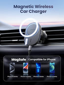 UGREEN MagSafe Car Mount Charger, Magnetic Wireless Car Charger, Fast Charge Auto-Alignment Air Vent Car Phone Holder Compatible with iPhone 15 14 13 12 Serie