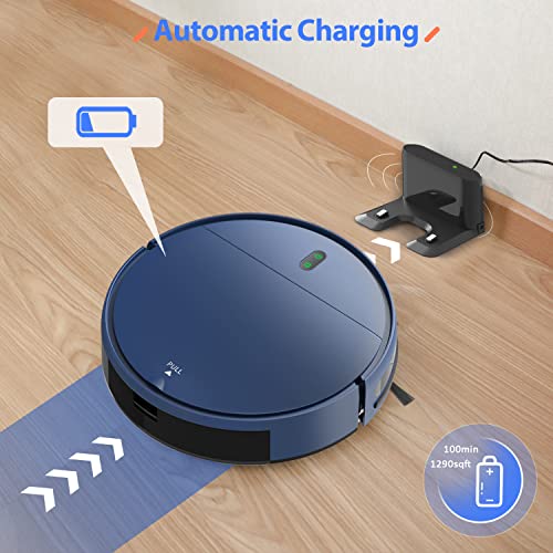 ZCWA Robot Vacuum Cleaner, Robotic Vacuum and Mop Combo Compatible with Alexa/WiFi/App, Self-Charging, 230ML Water Tank for Pet Hair, Hard Floors and Low Pile Carpets
