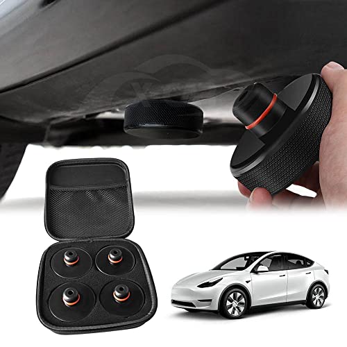 X-CAR Lifting Jack Pad 4 Pucks with a Storage Case Accessories for Tesla Model 3/S/X/Y