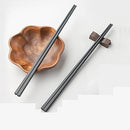 10 Pairs Fiberglass Reusable Chopsticks Dishwasher Safe, 27.3CM/10.74inch Non-Slip Japanese Chinese Minimalism Family/ Hotel/ Restaurant Chop Sticks Gift Set, Black