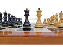 Combo Chess Set-3.5" Zagreb Chess Pieces with 17" Ebony Chess Board- Taj Chess Store