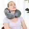 Inflatable Travel Neck Pillow, Koficat Portable Airline U-Shaped Pillow with Portable Packsack, Ergonomic Arc-Designed Support for The Head and Neck, for Airline/Train/Car Seat/Outdoor