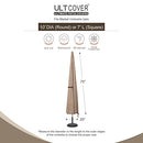 ULTCOVER Patio Umbrella Parasol Cover - 600D Waterproof Outdoor Market Umbrella Cover - Fits Market Umbrella 7-10 Feet