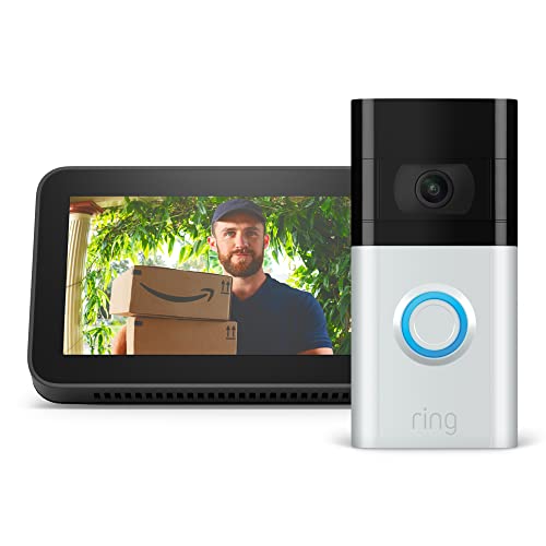 Echo Show 5 (2nd Gen) - Charcoal with Ring Video Doorbell 3