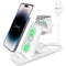 3 in 1 Wireless Charging Station Compatible for Apple Products Multiple Devices Apple Watch Ultra 9 8 7 SE 6 5 4 AirPods Pro 2 iPhone 15 14 13 12 11 Pro Max/X/XS 8 Fast Wireless Charger Stand