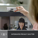 Logitech Brio 500 Full HD Webcam with Auto Light Correction, Show Mode, Dual Noise Reduction Mics, Webcam Privacy Cover, Works with Microsoft Teams, Google Meet, Zoom, USB-C Cable, Streaming - White