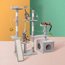 i.Pet Cat Tree 135cm Trees Scratching Post Scratcher Tower Toys Wood Condo House