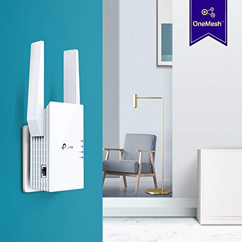 TP-Link AX1800 Dual Band Wi-Fi 6 Range Extender, Broadband/Wi-Fi Extender, Wi-Fi Booster/Hotspot with 1 Gigabit Port & 2 External Antennas, Built-in Access Point Mode, UK Plug(RE605X) (UK Version)