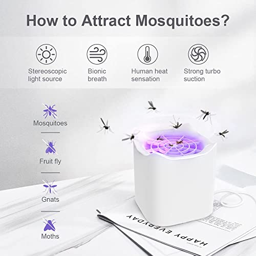 Bug Zapper, Mosquito Killer Lamp, UV Insect USB Charge Fly Zapper, Portable Electric Bug Zapper Trap, for Camping, Bedroom, Home, Safe Kids