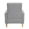 COLAMY Modern Upholstered Accent Chair Armchair with Pillow, Fabric Reading Living Room Side Chair, Single Sofa with Lounge Seat and Wood Legs, Light Grey