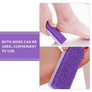 HEALIFTY 2Pcs Foot Pumice Stone Exfoliator Pedicure File Block Callus Remover Scrubber (Purple)