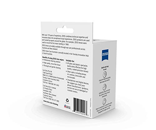 ZEISS Lens Wipes, 50 count, Pack of 50