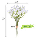 10 Bunches 30pcs White Babys Breath Artificial Flowers Real Touch Gypsophila Faux Plants for Wedding Garland Wreath Girl Crown Flower bonquet DIY Flores Arrangement Table Décor Centerpiece