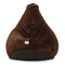 HOMESO Teardrop Shape Faux 5XL Fur Bean Bag Chair for Adults & Kids [No Filling] (Brown)