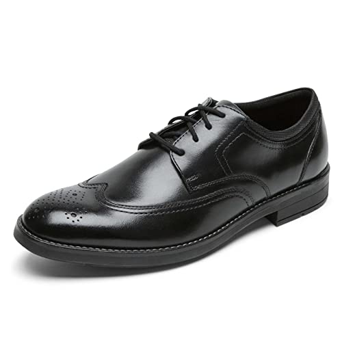 Rockport Men's Bryant Wingtip Oxford, Black, 9 US