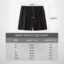 Men's Boxer Short 3-Pack Bamboo Boxers for Men Classic Relaxed Fit Stretch Short, Black, Blue, Grey(3-pack), Large