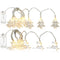 com-four® 2 x LED Fairy Lights with Fir and Reindeer - Battery Operated - LED Decoration for Winter, Christmas or New Year's Eve - Decorative Light