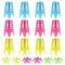 Zicojia Golf Simulator Tees,18 Pcs Indoor Golf Mat Tees Plastic Practice,Tall + Short