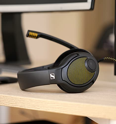DROP + Sennheiser PC38X Gaming Headset — Noise-Cancelling Microphone with Over-Ear Open-Back Design, Velour Earpads, Compatible with PC, Gaming Consoles, and Mobile Devices, Black