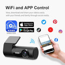 Dash Cam 2K, KAWA WiFi Dash Camera for Cars 1440P with Hand-Free Voice Control, Night Vision, Mini Hidden Dashcam Front, Emergency Lock, Loop Recording, 24-Hour Parking Monitor, APP, Support 256GB Max