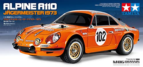 TAMIYA 58708 1:10 RC Renault Alpine A110 Hunterm. M-06 Remote Control Car, RC Vehicle, Model Making, Assembly, Hobbies, Crafts, Multi-Colour, Orange