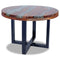 vidaXL Teak Resin Coffee Side Table Mango Wood Base Round Rustic Furniture