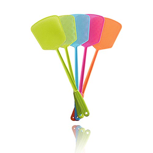 ValueHall Fly Swatter Manual Pest Control Durable Long Handle Swatter Set Mosquitoes Fly Killer(5 Pack) V7024B (Colorful 2)