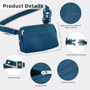 WALNEW Fanny Pack Belt Bag, Small Waist Packs for Women Men Trendy, Fashion Crossbody Bag Everywhere Bum Bag Over The Shoulder with Adjustable Strap for Travel Workout Running Hiking (Peacock Blue)