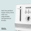 Morphy Richards Illumination Bread Toaster 4 Slice Electric 2 Wide Slots White