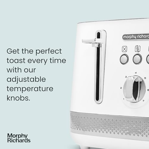Morphy Richards Illumination Bread Toaster 4 Slice Electric 2 Wide Slots White